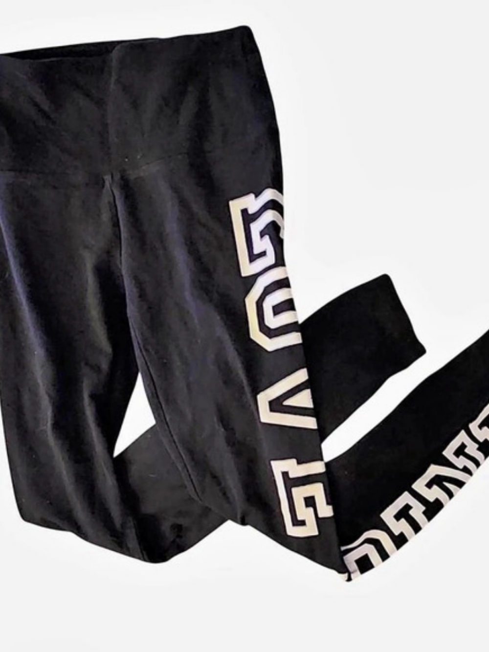 PINK Victoria's Secret LOVE PINK Leggings Black & White